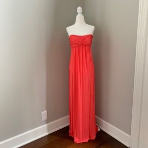 Strapless Pink Maxi Dress